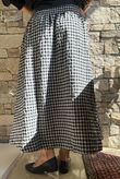 Nonni Gingham Ripley Skirt Black Grey